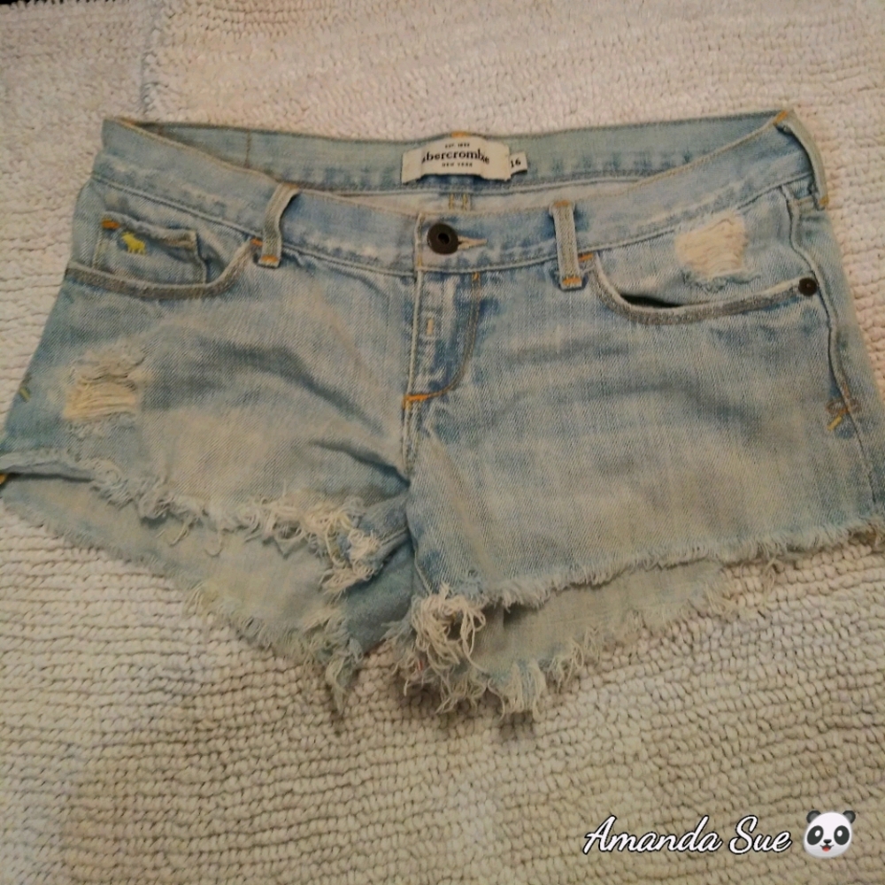 Abercrombie Distressed Denim Shorts